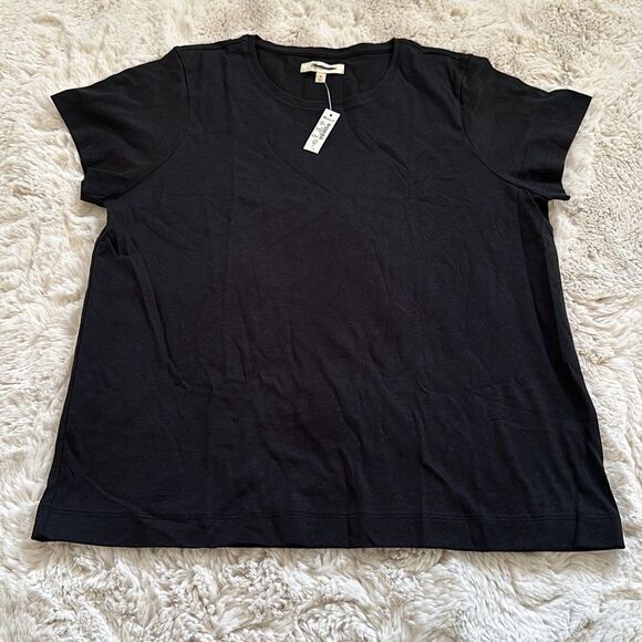 Madewell Drapey Crewneck Tee Black Size M - Picture 2 of 7
